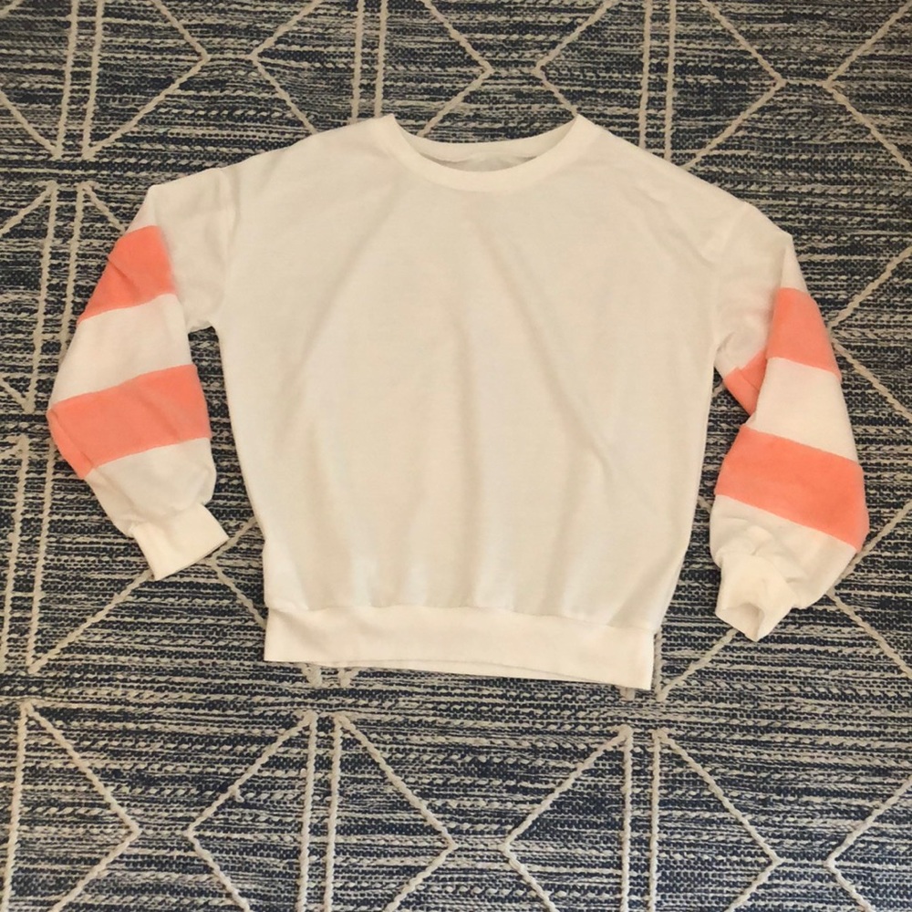Crewneck Color Block Long-Sleeve Shirt (unbranded, no labels)